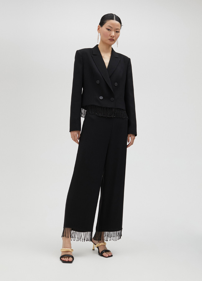 lola casademunt Americana cropped negra Rebajas baratas