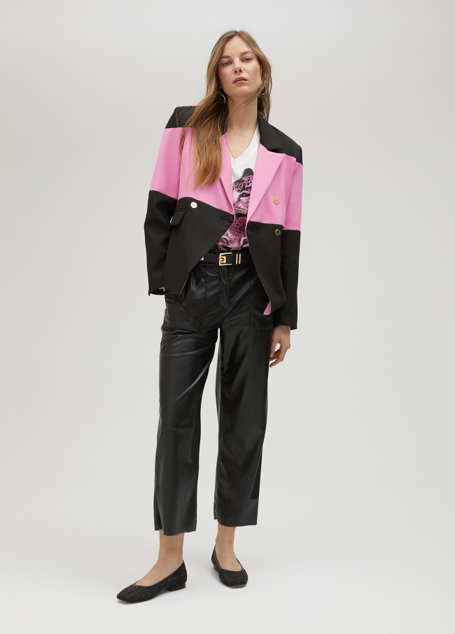 lola casademunt Americana cruzada bicolor Rebajas top