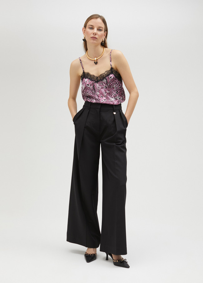 lola casademunt Pantalón palazzo con pinzas