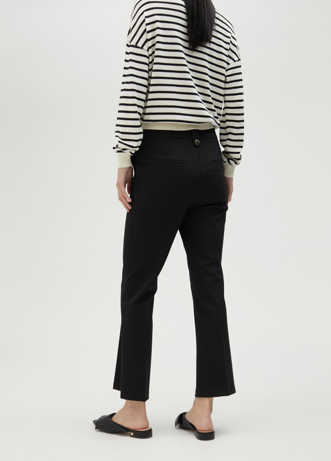 lola casademunt Pantalón campanita slim negro En oferta