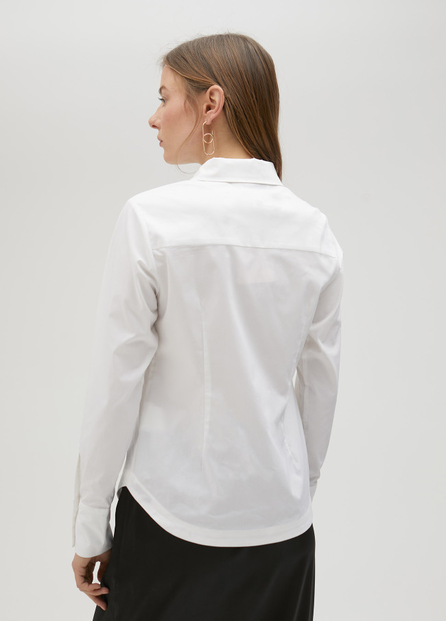 lola casademunt Camisa blanca ajustada En línea