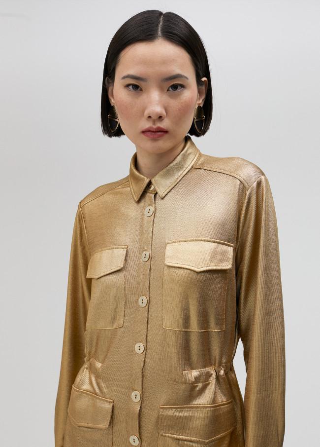 lola casademunt Camisa dorada Outlet online