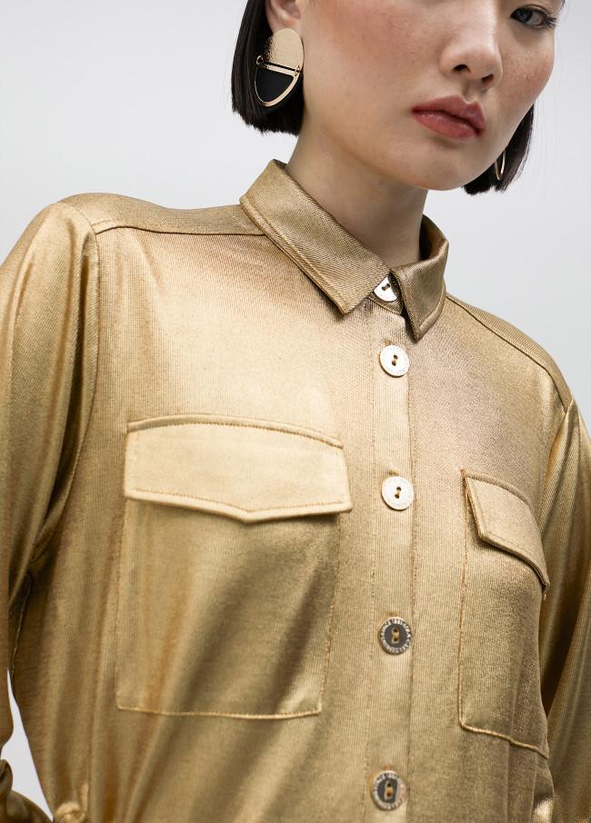 lola casademunt Camisa dorada Outlet online
