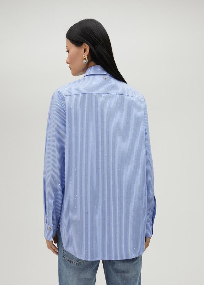 lola casademunt Camisa de rayas con strass En oferta