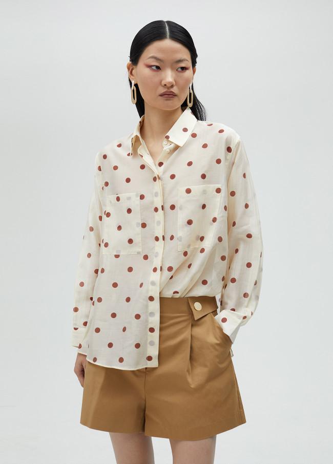 lola casademunt Camisa topos semitransparente