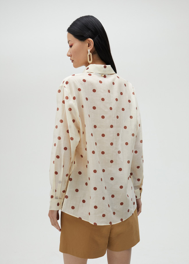 lola casademunt Camisa topos semitransparente Rebajas online