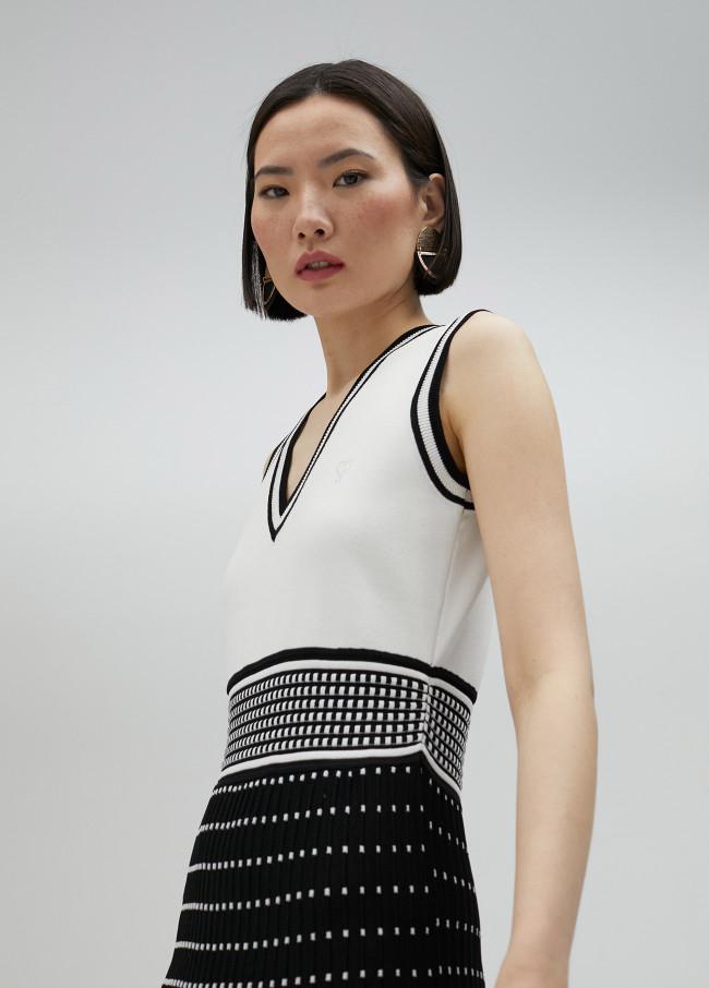 lola casademunt Vestido de punto efecto plisado Envío gratis