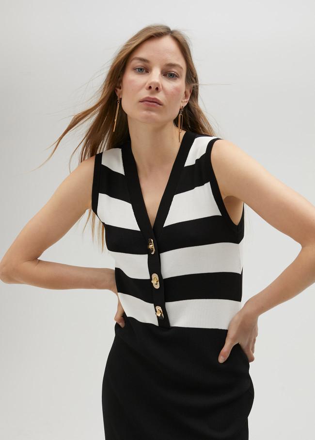 lola casademunt Vestido de punto bicolor Oferta especial