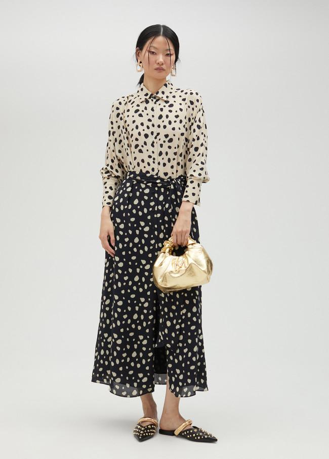 lola casademunt Vestido camisero de topos Envío gratis