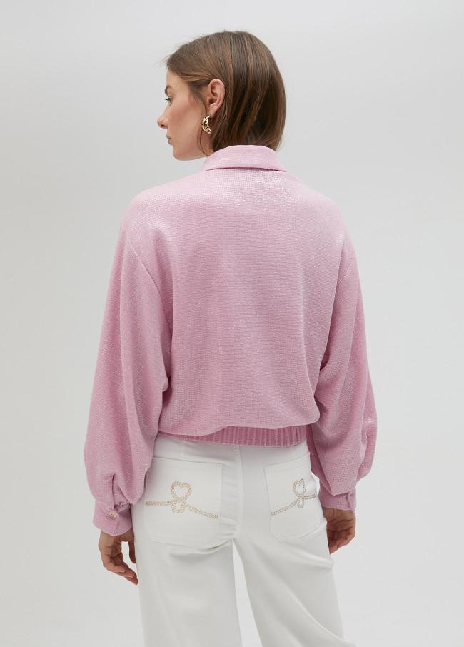 lola casademunt Chaqueta bomber lentejuela rosa Envío internacional gratuito