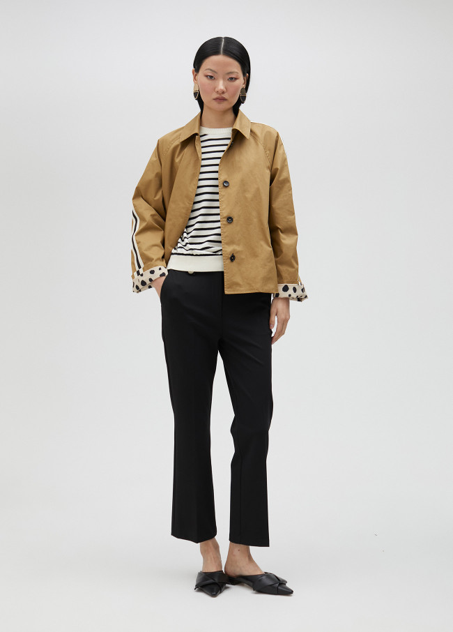 lola casademunt Trench corto camel Tienda de fábrica