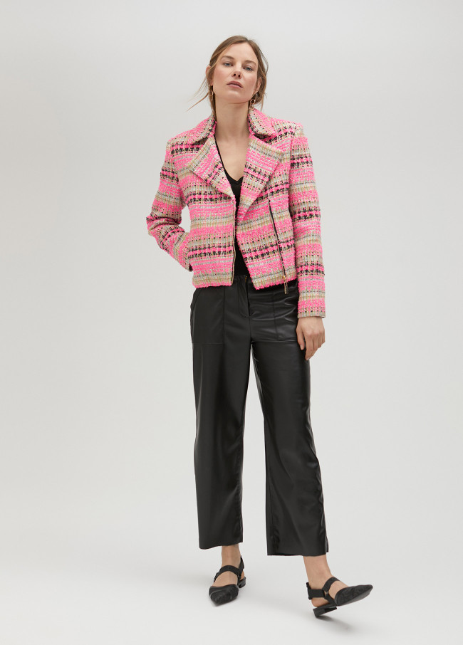 lola casademunt Chaqueta biker tweed Descuentos del mes