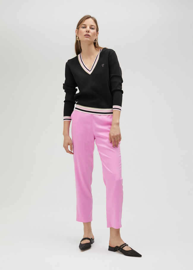 lola casademunt Jersey con detalle color Descuento por venta flash