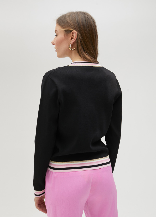 lola casademunt Jersey con detalle color Descuento por venta flash