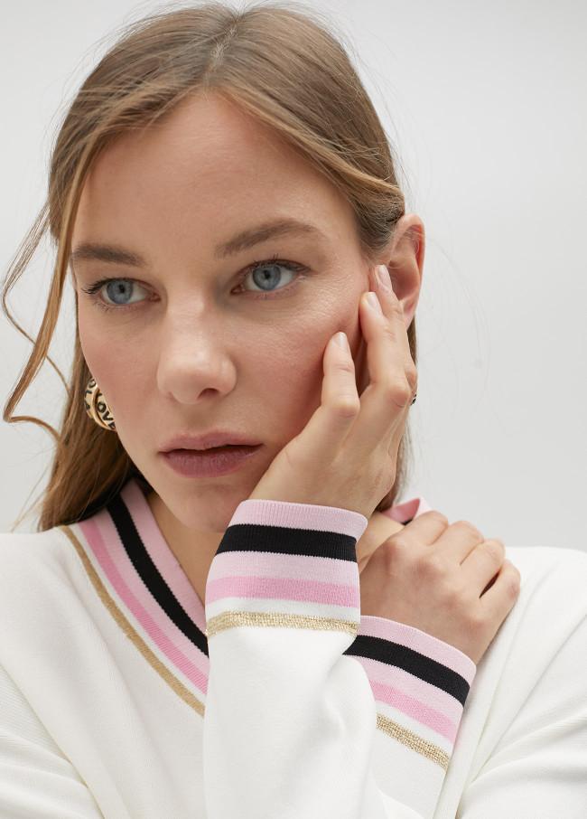 lola casademunt Jersey con detalle color Ofertas de temporada