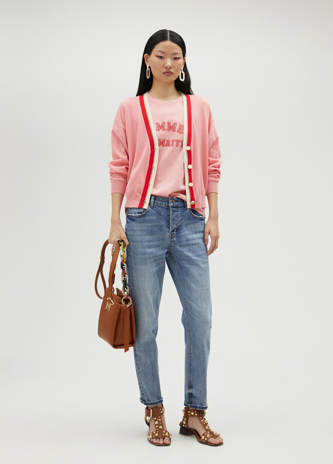 lola casademunt Cárdigan básico con contraste Outlet
