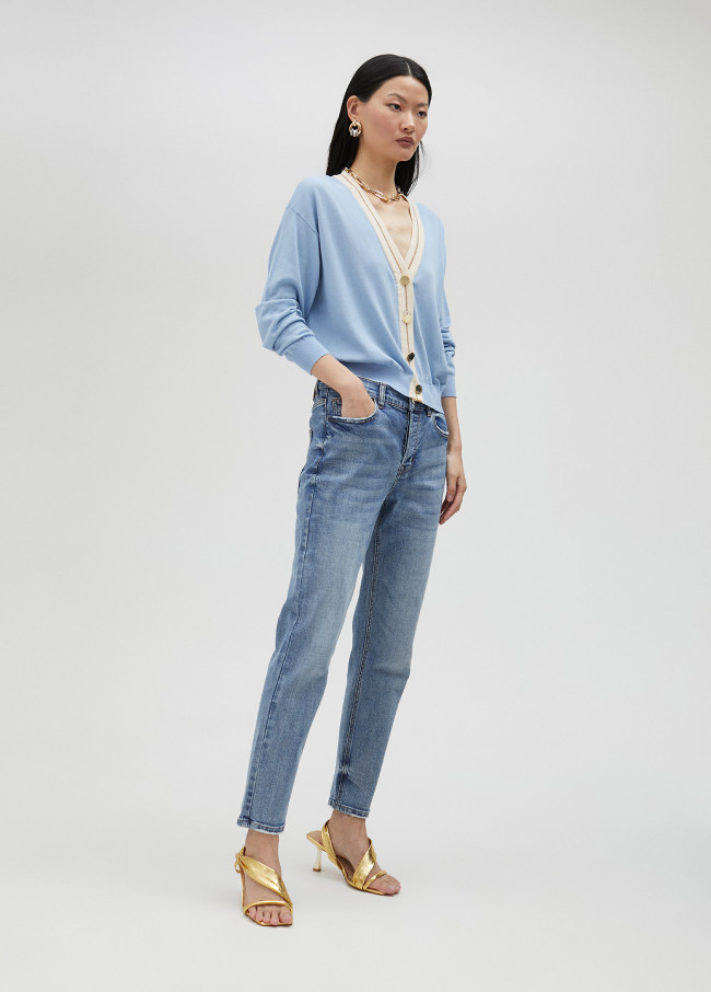 lola casademunt Cárdigan básico con contraste Outlet online