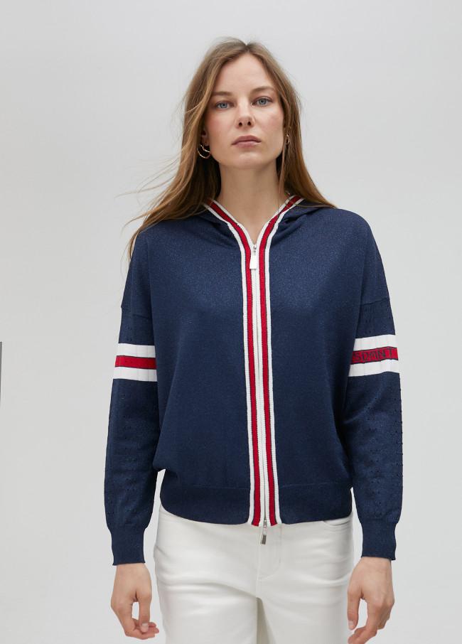 lola casademunt Sudadera de punto con raya deportiva