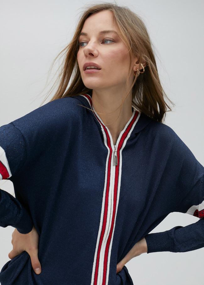lola casademunt Sudadera de punto con raya deportiva Ofertas