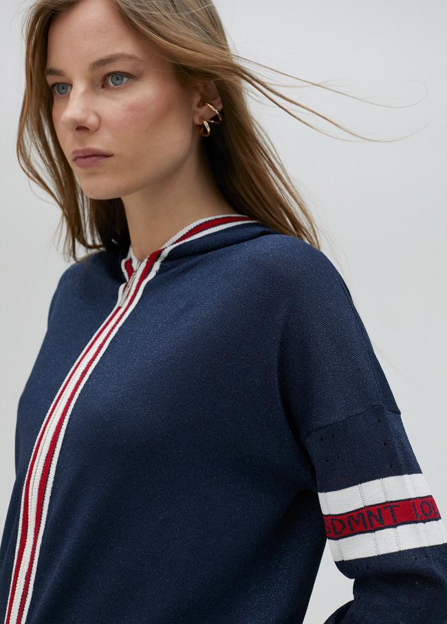 lola casademunt Sudadera de punto con raya deportiva Ofertas