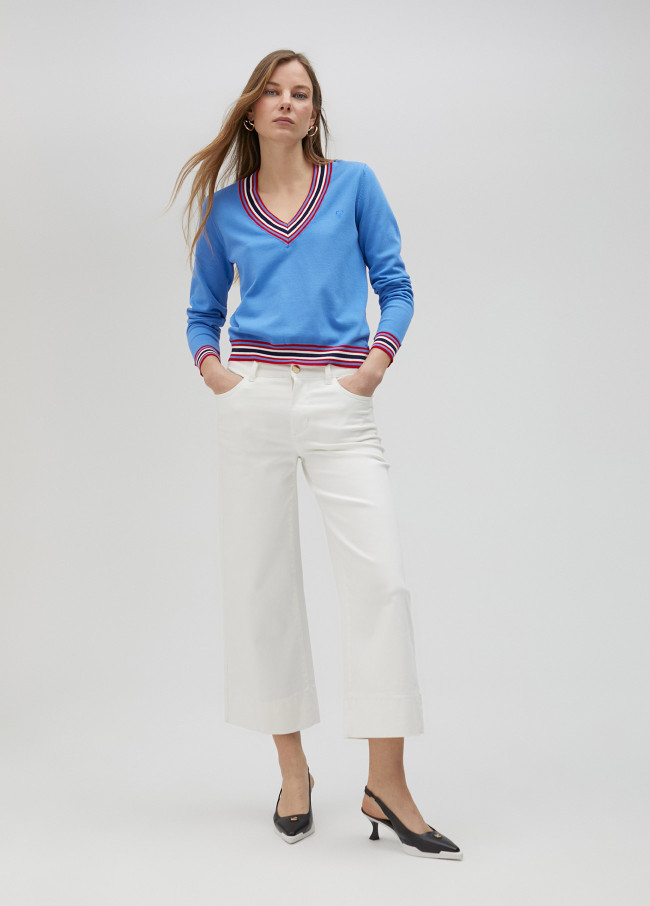 lola casademunt Jersey con detalle color Rebajas baratas
