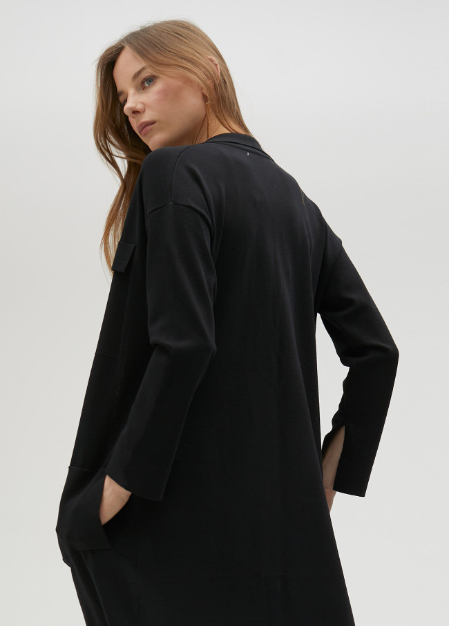 lola casademunt Cárdigan largo color negro Rebajas de fábrica