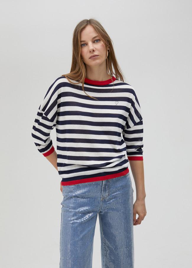 lola casademunt Jersey fino de rayas bicolor