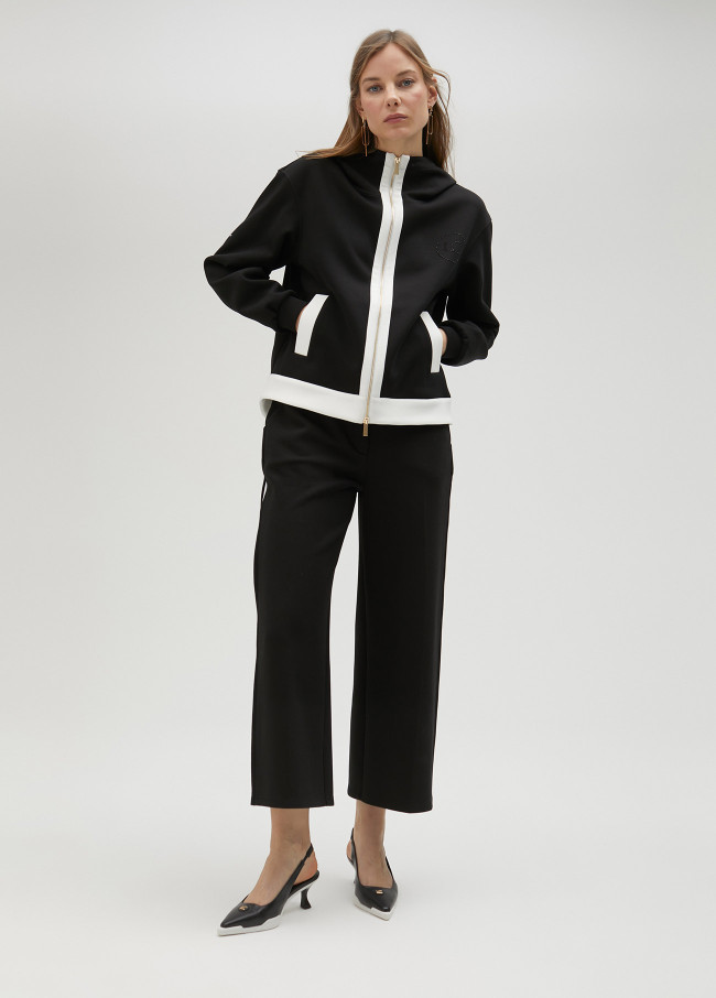lola casademunt Sudadera bicolor con capucha Liquidación