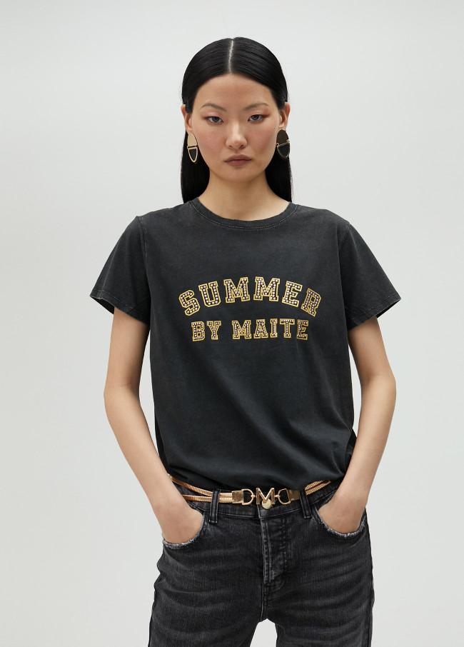 lola casademunt Camiseta summer con strass