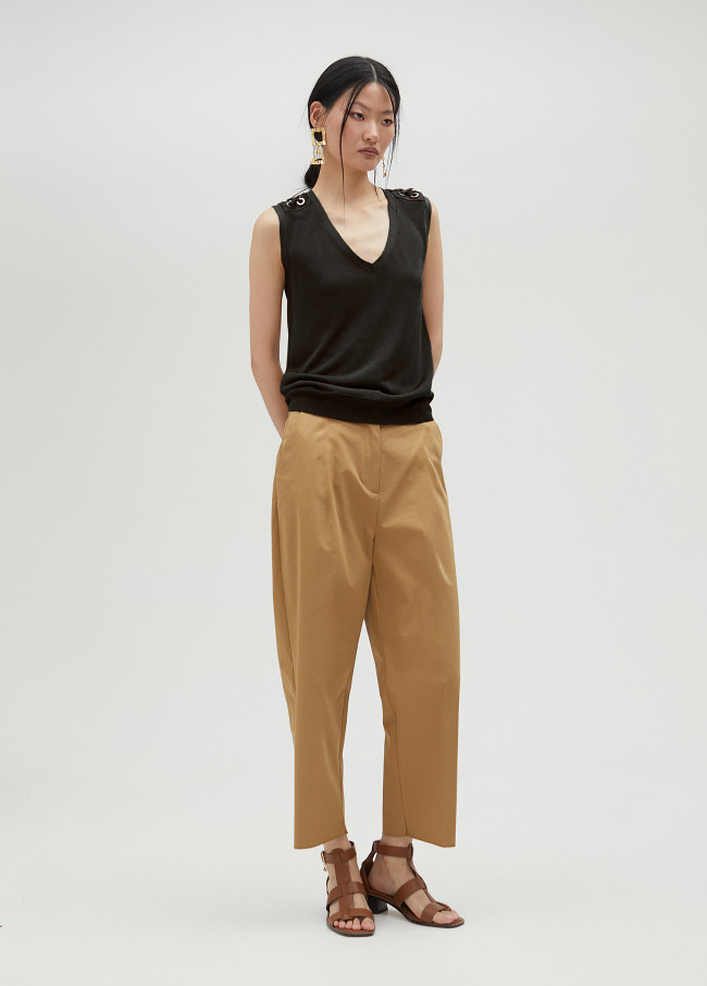 lola casademunt Top de punto detalle eyelets Precio de fábrica