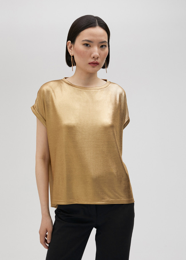 lola casademunt Camiseta dorada Superdescuento