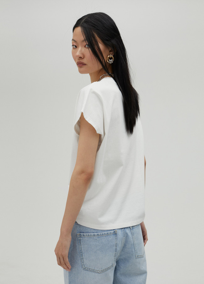 lola casademunt Camiseta blanca BY MAITE Liquidación