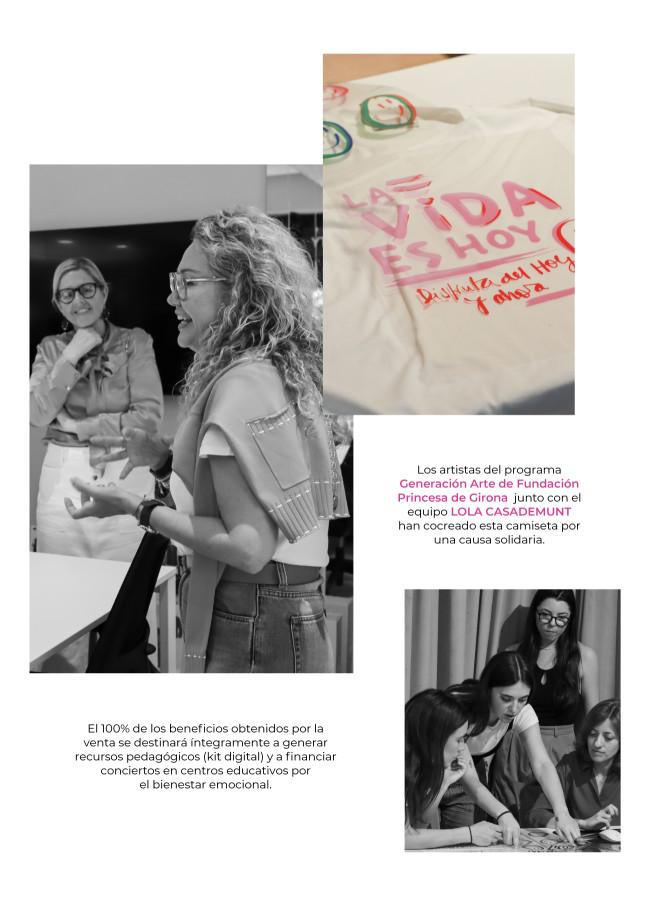 lola casademunt Camiseta Solidaria Princesa Girona Ahorra y exporta