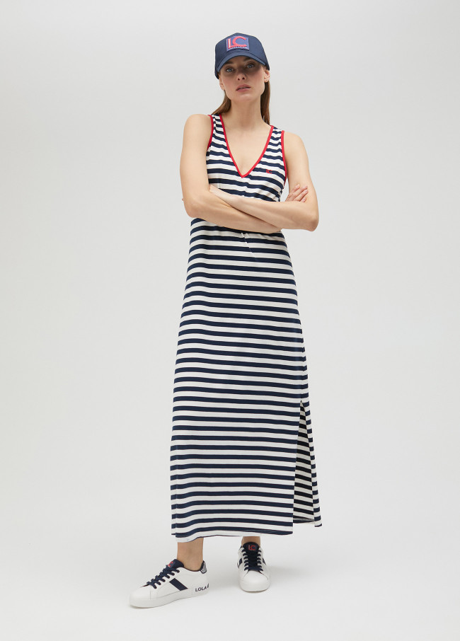 lola casademunt Vestido midi rayas. Limited Edition
