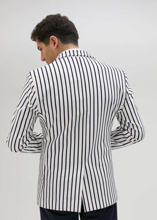lola casademunt Blazer de hombre de punto y rayas. Limited Edition Ofertas de temporada