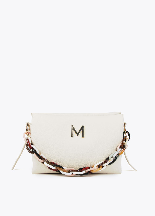 lola casademunt Bolso grande efecto piel con asa multicolor
