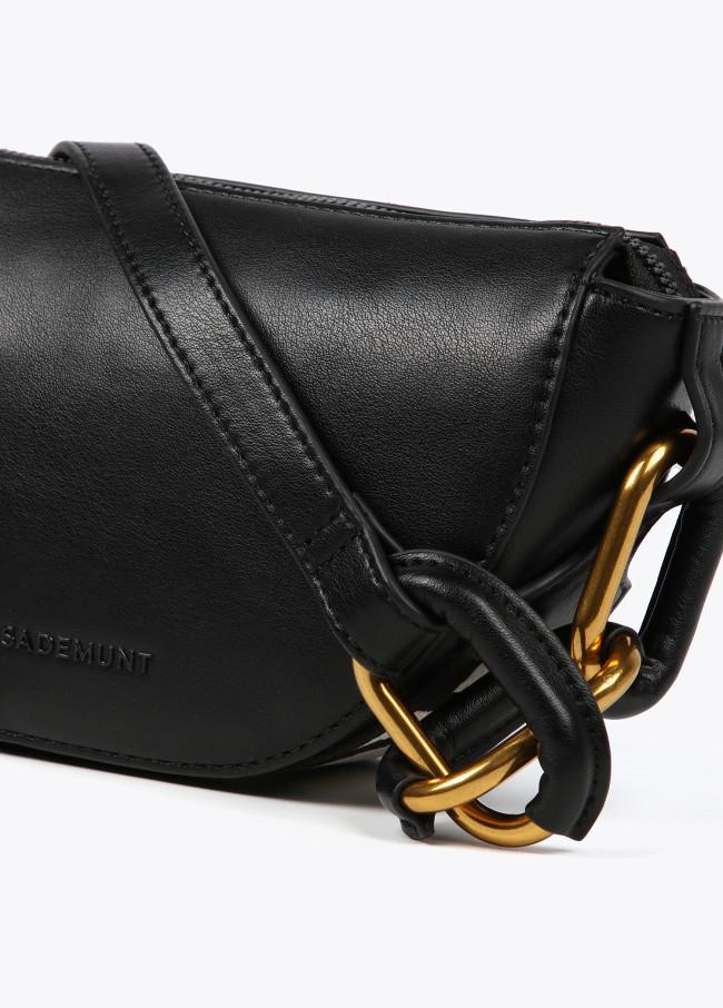 lola casademunt Bolso bandolera con arandelas y cinta logotipada Venta caliente