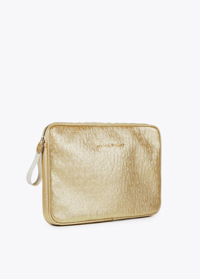 lola casademunt Funda ordenador dorada Solo hoy