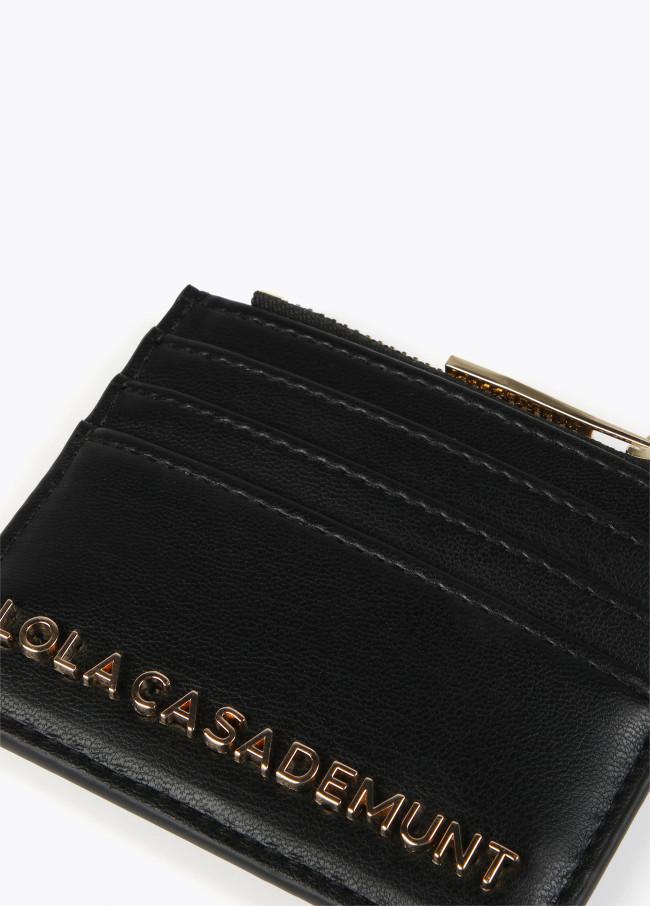 lola casademunt Tarjetero negro y dorado Tienda de fábrica