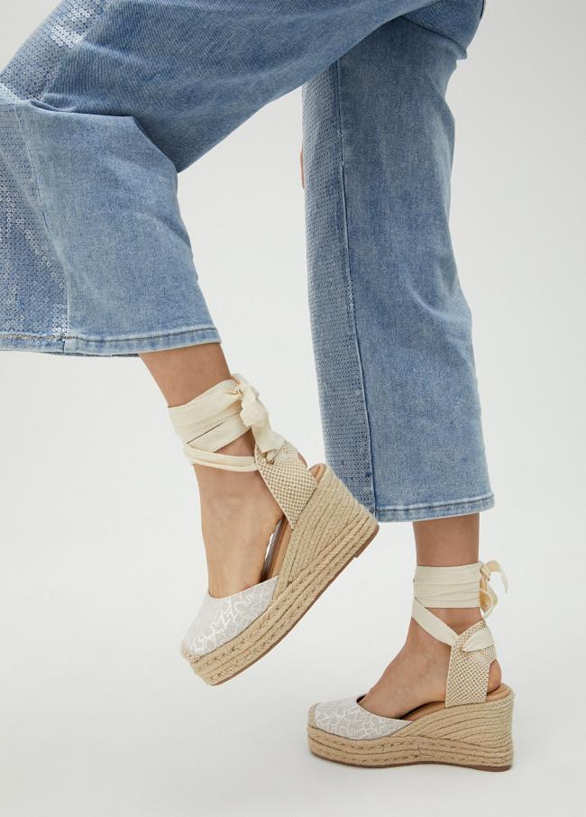 lola casademunt Cuña en efecto fibra natural Outlet online