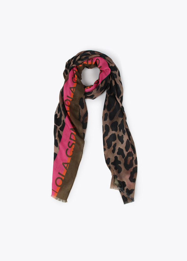 lola casademunt Fular estampado animal print Descuento por venta flash