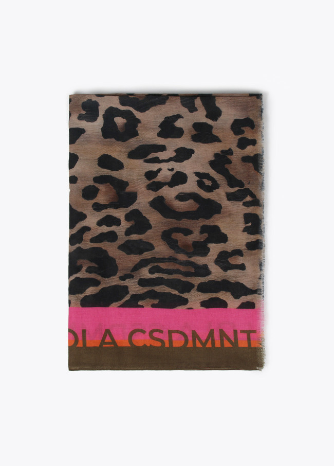 lola casademunt Fular estampado animal print Descuento por venta flash