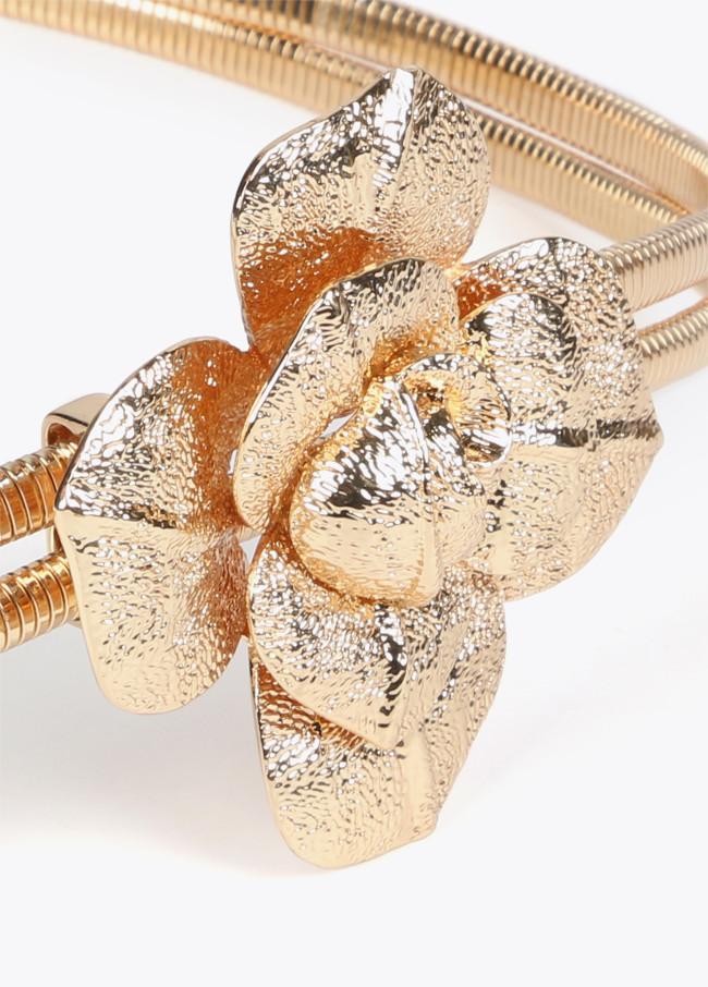 lola casademunt Cinturón metal elástico con flor Ofertas de temporada