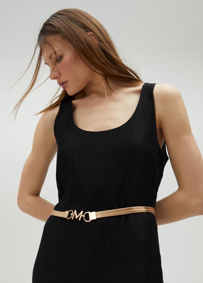 lola casademunt Cinturón elástico metalizado M Ofertas especiales