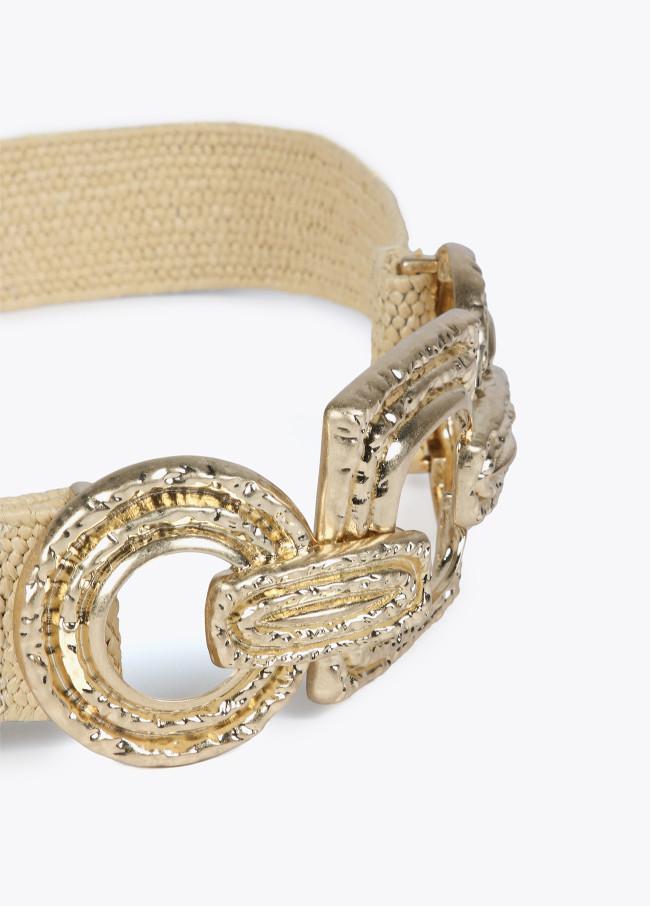 lola casademunt Cinturón rafia con hebilla metálica En línea