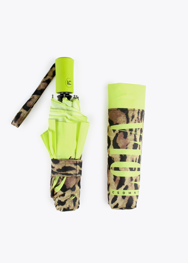 lola casademunt Paraguas pequeño automático animal print Liquidación