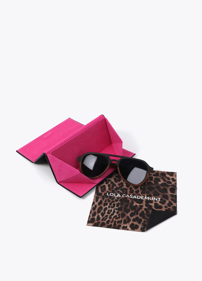 lola casademunt Gafa aviador montura de madera Últimos 3 días