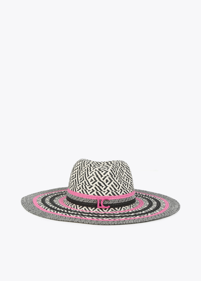 lola casademunt Sombrero floppy efecto rafia multicolor