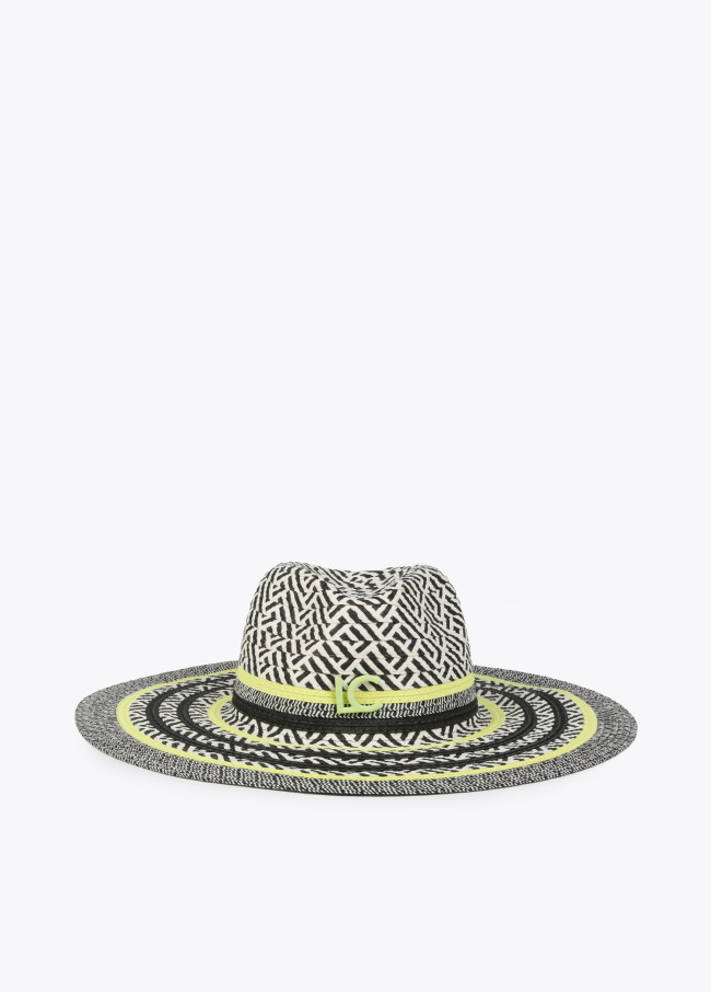 lola casademunt Sombrero floppy efecto rafia multicolor