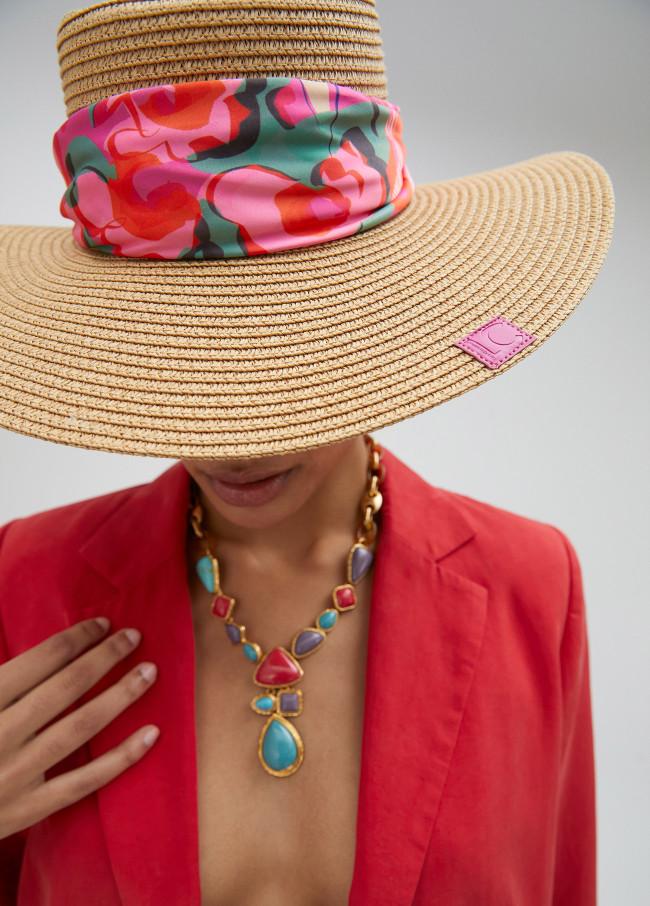 lola casademunt Sombrero efecto rafia lazo Oferta exclusiva